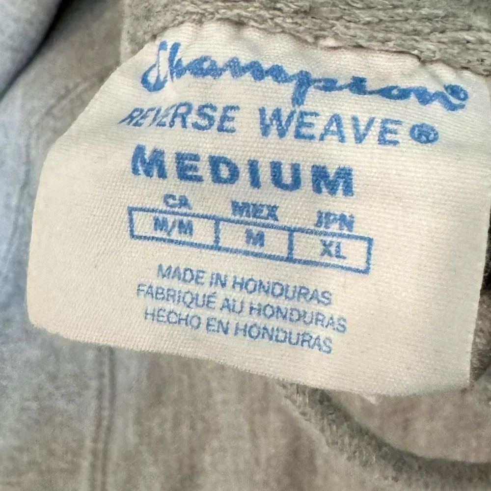 Champion Reverse Weave Hoodie Chenille GF68 neon pink logo unisex Med grunge